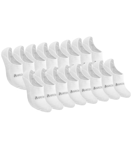 Image of Saucony Women's No Show Cushioned Invisible Liner Socks (8, 16 Pairs)