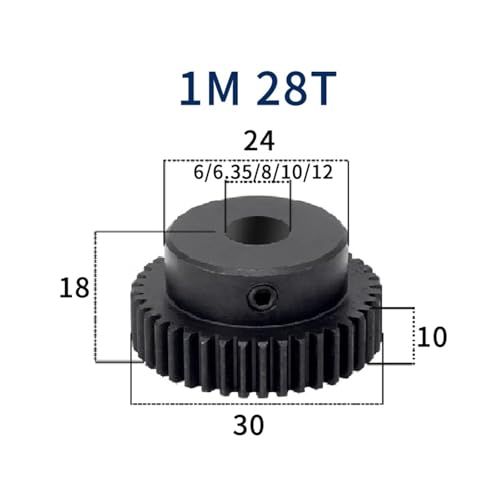 Engrenage de réduction 1M 28 dents pour réparer un axe moteur de 12mm - 2