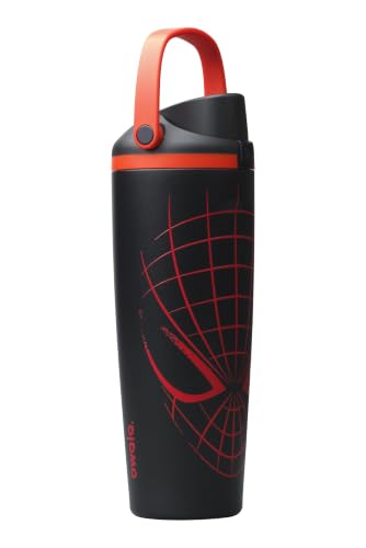 Image of Owala Spiderman FreeSip Sway Insulated Stainless Steel Water Bottle with Two-Way Spout, Built-In Straw and Bucket Handle, School, and Sports, 30oz, BPA Free, Leak Proof, Night Watch
