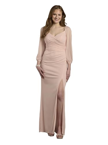 David's Bridal Mesh Billow Sleeve Sheath Dress4