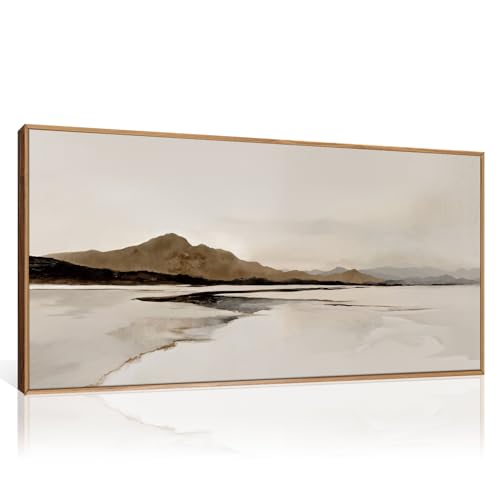 Neutral Abstract Mountain Canvas Art