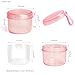Uouovo 2024 Leak Proof Denture Bath Cup Large Denture case Retainer Cleaning Box for Travel, Complete Clean Care for Dentures,Denture Holder for Soaking (transparent pink)