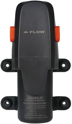 Front view of SEAFLO 23A Series Automatic Demand Diaphragm Pump