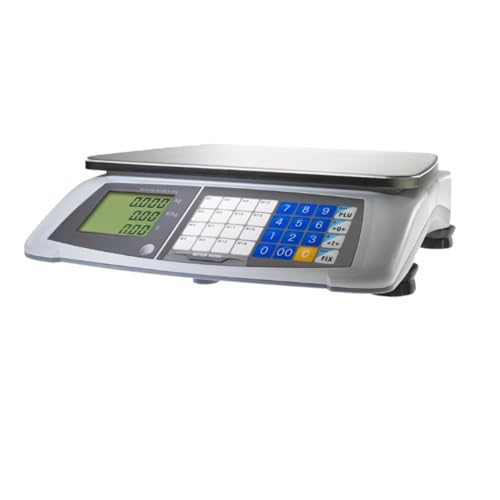 Balance Poids/Prix Mettler Toledo bRite Homologuée pour Marchés - Vignette Verte et Carnet Métrologique - Portée 12 kg pour 2 g de Précision - Batterie...