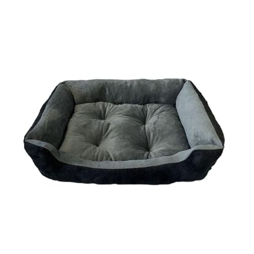 PopieL Tappetino Invernale per Cani Caldo Generale per Cani di Piccola, Media e Grande Taglia, Tappetino per Animali Domestici Resistente Ai Morsi, Lettino per Cani con Cuscino Curvo,Grey-M