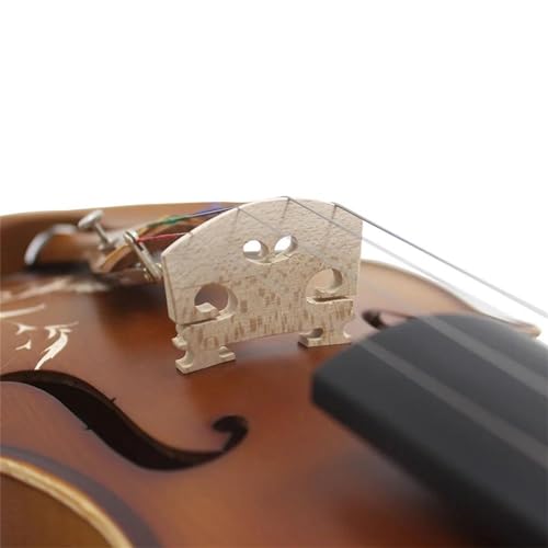 Violino 4/4 violino acústico de madeira maciça com caso cordas de arco ombro resto afinador violino