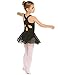 Zaclotre Kid Girls Hollow Back Sleeveless Ballet Dress Dance Leotard with Skirt