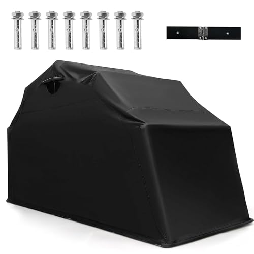 Nightcore Motorcycle Shed with Expansion Bolts, Waterproof Motorcycle Garage with 600D Oxford Cloth & Ventilation Window, Suitable for Heavy Motorcycle Vehicle Storage, Size 136' x 54' x 75'