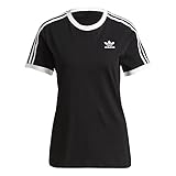 adidas 3 Stripes Women T-Shirt (38, Black)