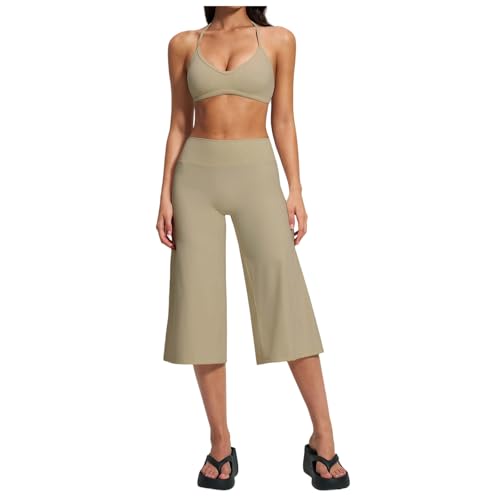 Ensemble yoga deux pièces galbant taille haute pour éliminer la transpiration au fitness