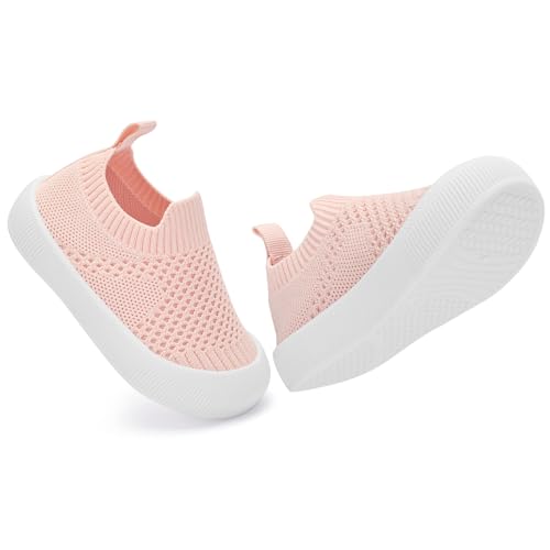 Image of BACSAC Baby Toddler Unisex Infant Shoes Boys Girls Beige Mesh Breathable Non-Slip Soles 6-36 Months
