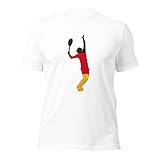 Alexander Zverev Tennis Germany Flag Silhouette Unisex Cotton Short Sleeve Shirt