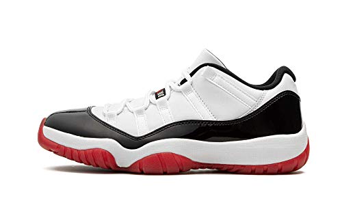 Air Jordan 11 Retro Low in White, University Red, Black by Nike