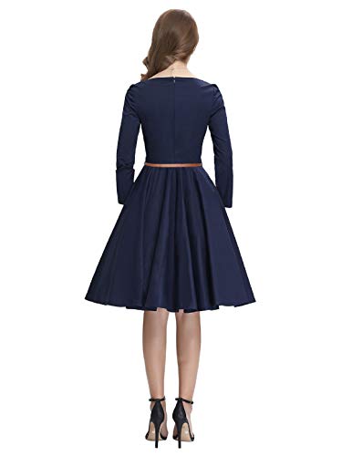 Image of Dream Beauty Fashion Women's Skater A-Line Dress with Belt (38 inch Inches)