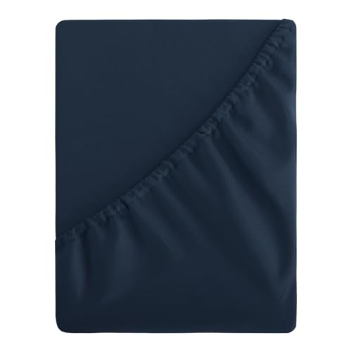 Aisbo Sábana Bajera Cama 180 Azul Marino 180x200