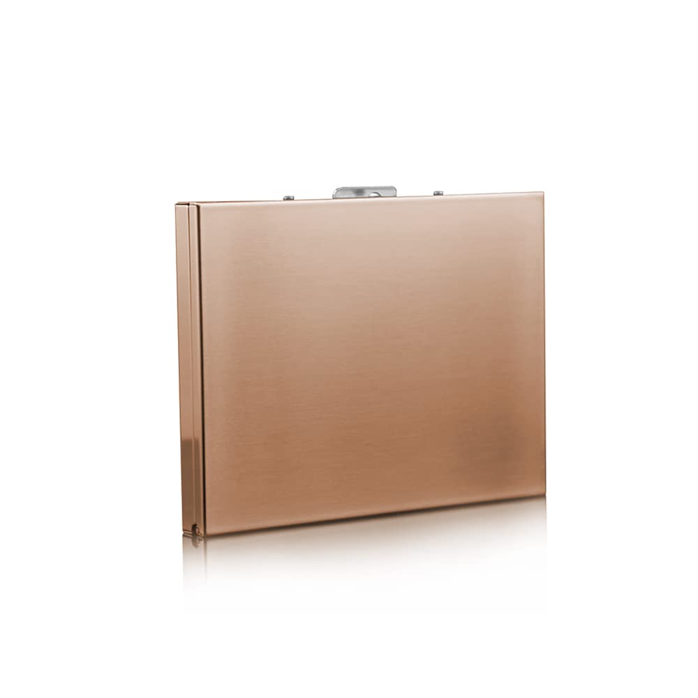 rose gold cigarette case Stainless Ultra-thin Smoking Case Holder for 100's Cigarette Metal Box Rose  Gold