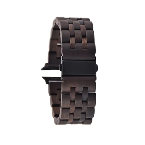 EdwardKwok Natural Ebony Wood Apple Watch Band 42–49mm