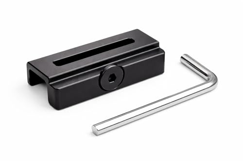 Gotical Short Adapter Converter 1-Slot 1 7/8 Inch Length Compatible with M-LOK Picatinny Rail Mount Accessories Anodized Aluminum Black