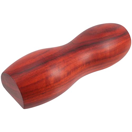 Cabilock Sauna Wood Pillow Neck Cushion Wooden Bolster Massaging Pillow Neck Support Pillow U-shaped Relaxer Shoulder Massager Wooden U-type Pillow Spa Hard Backrest Travel Red