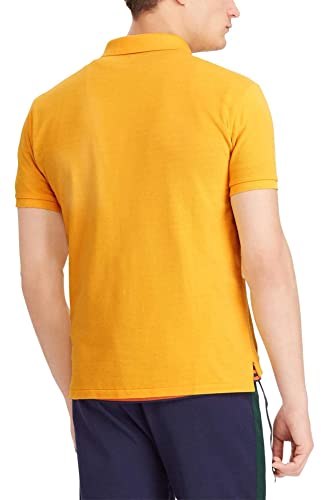 Image of POLO RALPH LAUREN Men Custom Fit Mesh Pony Logo Shirt (L, YellowGold)