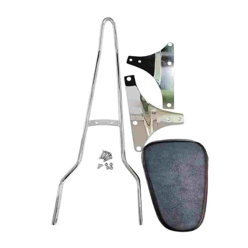 Coussin dossier finition chrome et noir pour moto Springer custom - 6