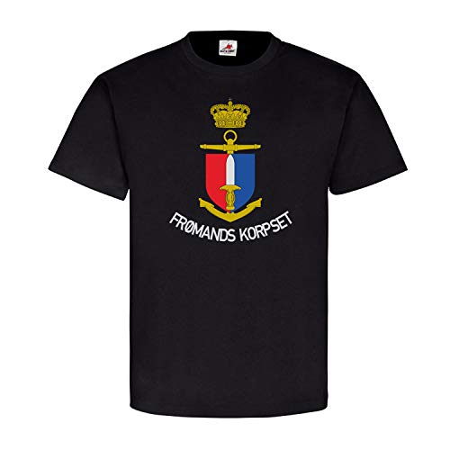 T-shirt Danmark de combat danois FRØMANDS Korpset #21437 vêtement militaire noir XXXXXL