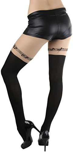 Image of ToBeInStyle Women's Cute Thigh High Printed Character Tights