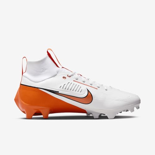 Nike Vapor Edge Pro 360 2 (Team Bank) Men's Football Cleats (FQ4044-100, White/Black/Brilliant Orange) Size 163