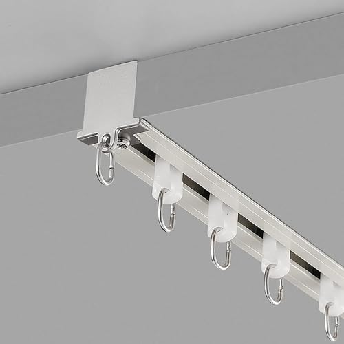 Tringle à rideau de douche télescopique réglable et rail flexible de plafond