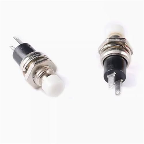 Bouton-poussoir momentané 7mm blanc pour circuit de réinitialisation