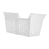 HOLIDYOYO Verstellbarer Gefrierkorb für Truhe Küchen Organizer mit Ablauf Löchern Erweiterbar Flexibel für Kühlschrank und Gefriertruhe Kleine