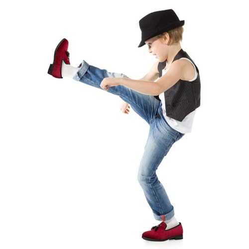 Image of Meijiana Boys' Formal Dress Slip-On Loafers - Tuxedo Shoe for Baby Dress Shoes