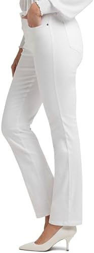NYDJ Women's Misses Marilyn Straight Denim Jeans, Straight Leg, Optic White, 10 - 4