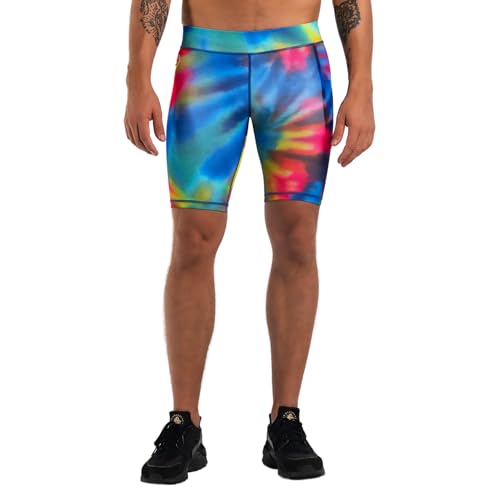 Kapow Meggings Men's Recycled Performance Compression Shorts with Pockets (Atomic, Medium)