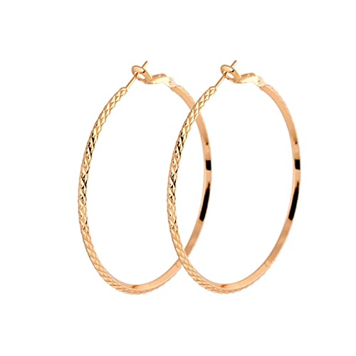 Créoles en or jaune 9K 41mm losange le cadeau idéal pour femme