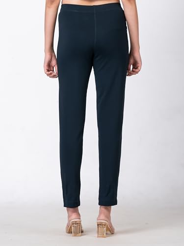 Image of Ruby Cotton Lyrcra Blend Copper Collection Straight Pants | Perfect Blend of Style and Comfort | Professional and Casual Wear #1
