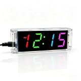 ISolderStore Soldering Practice Kits 4 Digital DIY Clock Kits Color Electronic Clock Kit Solder Practice Kit for Soldering Practice