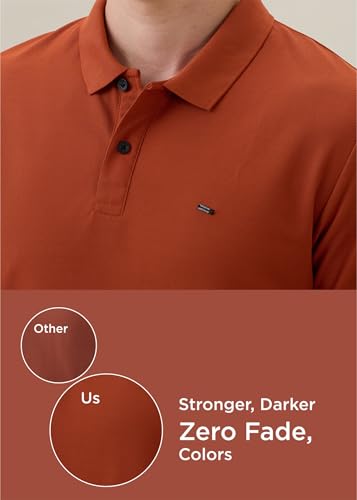Image of Nostrum Cotton Half Sleeve T-Shirt for Men Boys, Regular Fit, Cherry, Stylish Mens T-Shirts, Polo T Shirt for Man, Collar T Shirts for Men