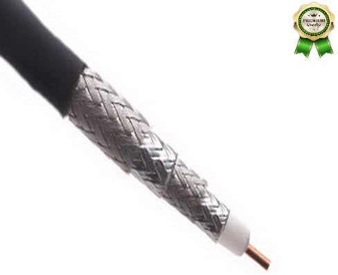 Asterwall Belden 1617A - RG11 Quad Shield Coax Cable - CCS - Black - 15 Feet