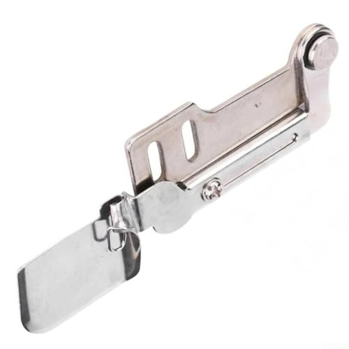 KHIronHive Máquina de coser industrial Doble pliegue Tipo de resorte Hemming Accesorio F503 Cambered Hemmer para seda Gasa Curvados Hems All-Steel Metal Binder Herramienta (5mm)