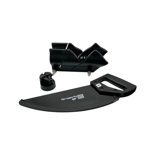 PBP PipeLagger Pro Complete Kit - Pipe Insulation Mitre Tool 33-85mm Insulation Saw Plus Sharpener (Black Mitre Tool & Pro Insulation Saw)