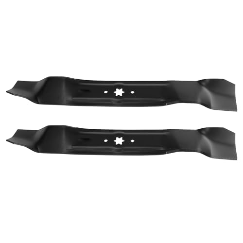 ASAPE High-Performance Lawn Mower Blades Fit for Cub Cadet RZT17 RZT42 LT1040 LT1042 for Troy Bilt for Bronco Colt XP LTX1842 for Pony Range Rider for Mustang Colt RZT42 Super Bronco (Set of 2)