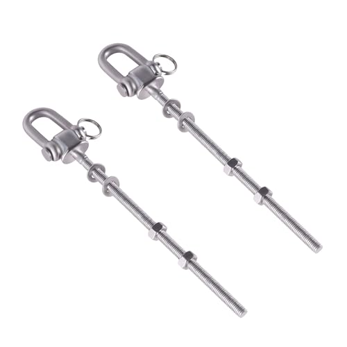ONLISUM Heavy Duty Swing Hanger, Set of 2 Stainless Steel 304 M8 x 9.3 inch Swing Hooks, 250KG Capacity, Swing Bolts for Wood and Steel Beam Yoga Hammock Chair Punching Bag Porch Swing Sets Seat
