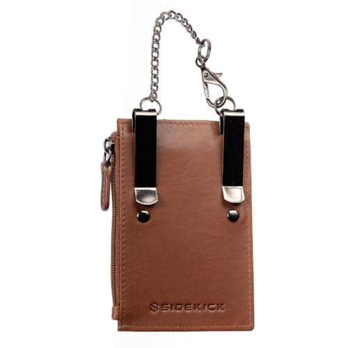 Image of RFID Blocking Boot Wallet with Security Chain & Zipper Lock Genuine Leather Wallets for Men and Women, Travel Wallet, Minimalist Leather Card Holder