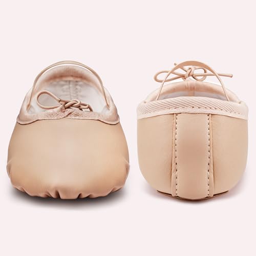 Image of Dynadans Kids PU Ballet Slippers for Girls Boys Toddler Big Kid | PU ballet slippers, pre-sewn elastic. Soft flexible sole. For girls, boys, toddler & big kid. Ideal for ballet, yoga, recital