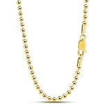 Dankadi - Collar de perlas redondas de 2,3 mm en plata dorada, cadena fina de malla de 18 a 34 pulgadas, collar elegante, regalo de cumpleaños, para hombre y mujer, 26', Plata esterlina