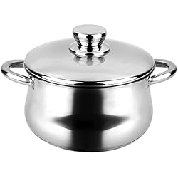Cazuelas Induccion Fagor Fagor Silverinox Olla Inducción 20 cm, 4 Litros Acero Inoxidable 18/10, Tapa, Cazuela Alta con Fondo Difusor de Triple Capa, Apto para Todas las Cocinas, Vitrocerámica, Gas, Horno, Lavavajillas