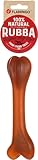Flamingo Hundespielzeug – Knochen braun – Naturkautschuk – 21 × 6,1 × 4,5 cm