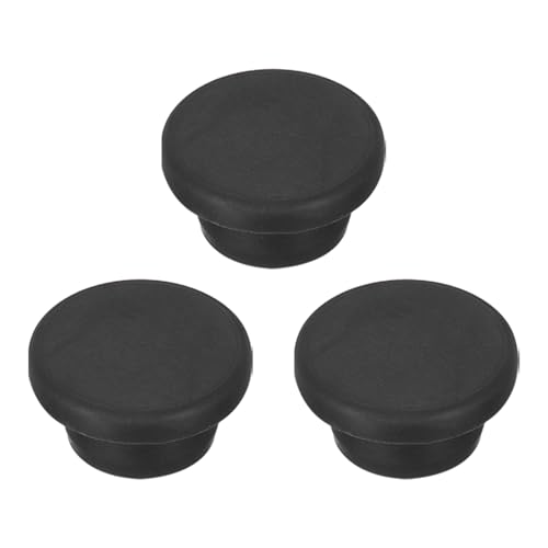 Image of MECCANIXITY 3pcs T-Shaped Silicone Plugs 20mm 3 /4 Inch Dia Snap in Plug Hole Seal Cover Round Rubber Stopper for Kitchen Rubber Bulkheads Waterproof Sealing Plugs Black