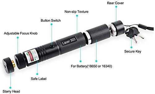 Image of WBD Aluminium 500Mw Rechargeable Green Laser Pointer Party Pen Disco Light 5 Mile + Battery